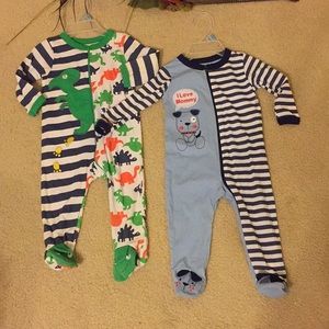 Two New Swiggles Footed Onesies